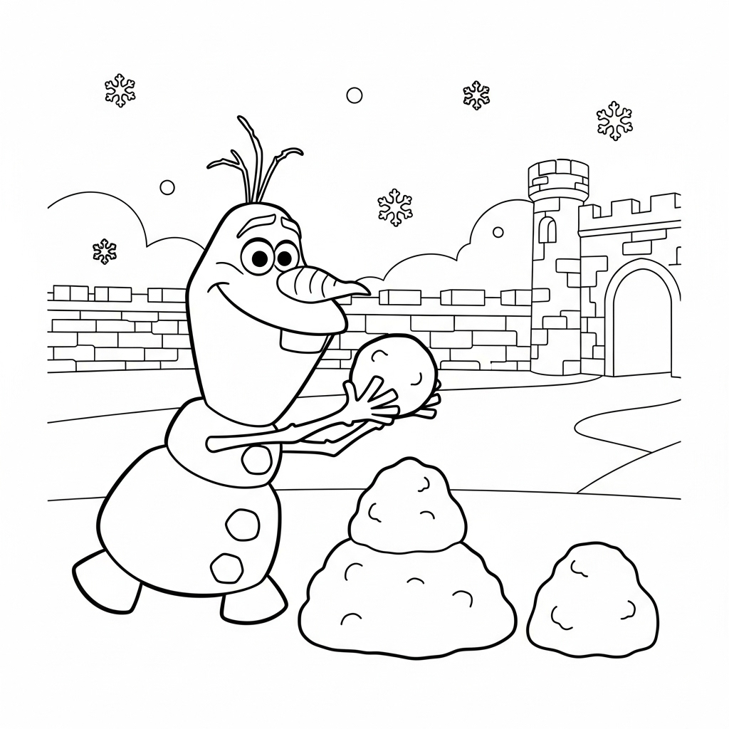 coloriage Olaf updated pour bebe a imprimer