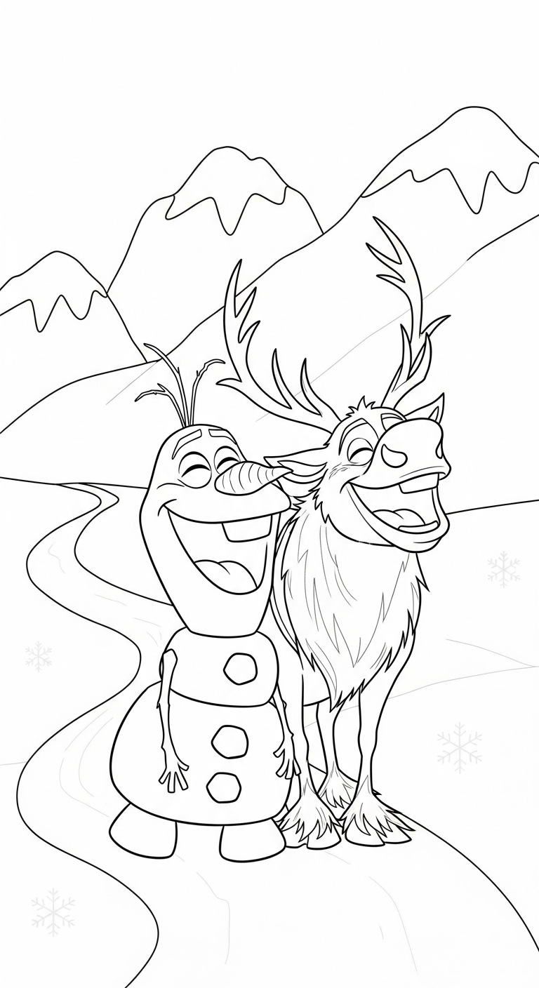 télécharger coloriage Olaf updated gratuit