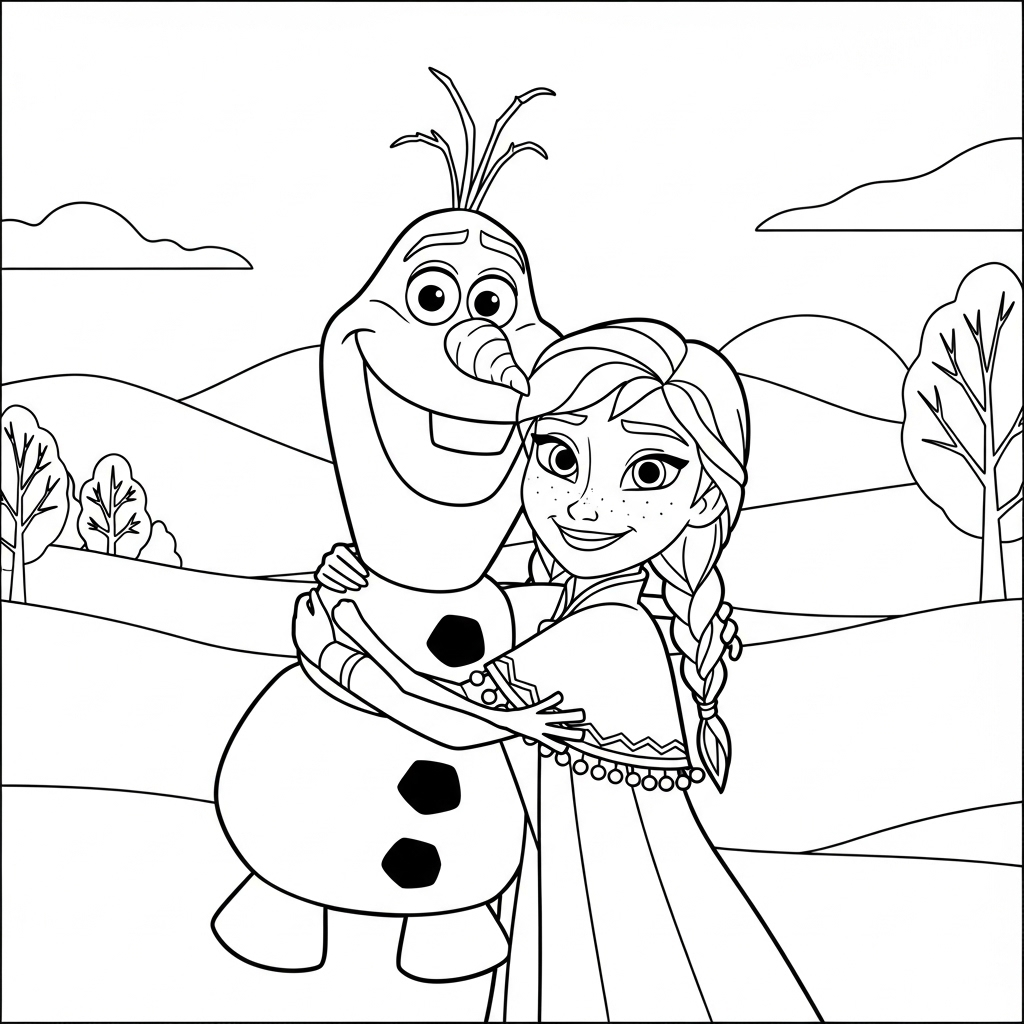 a imprimer coloriage Olaf updated gratuit