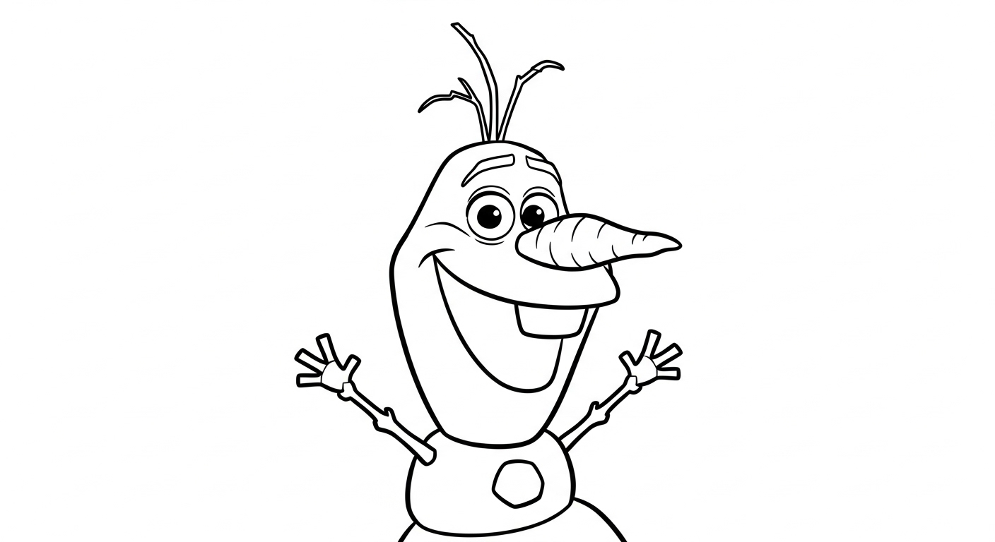 coloriage Olaf updated à imprimer pour enfant de 12 ans
