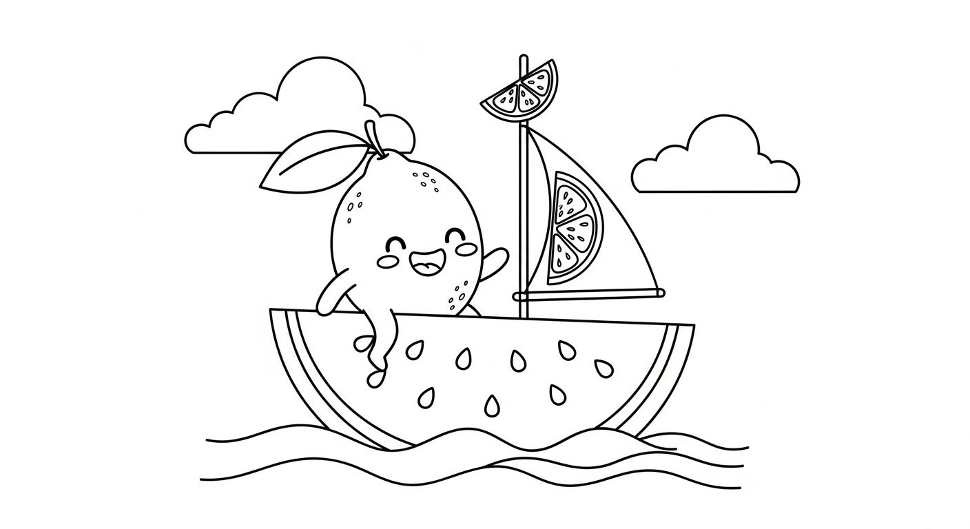 coloriage Pastèque updated et dessin a imprimer