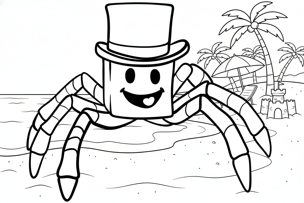 coloriage Sammy Roblox pour bebe a imprimer