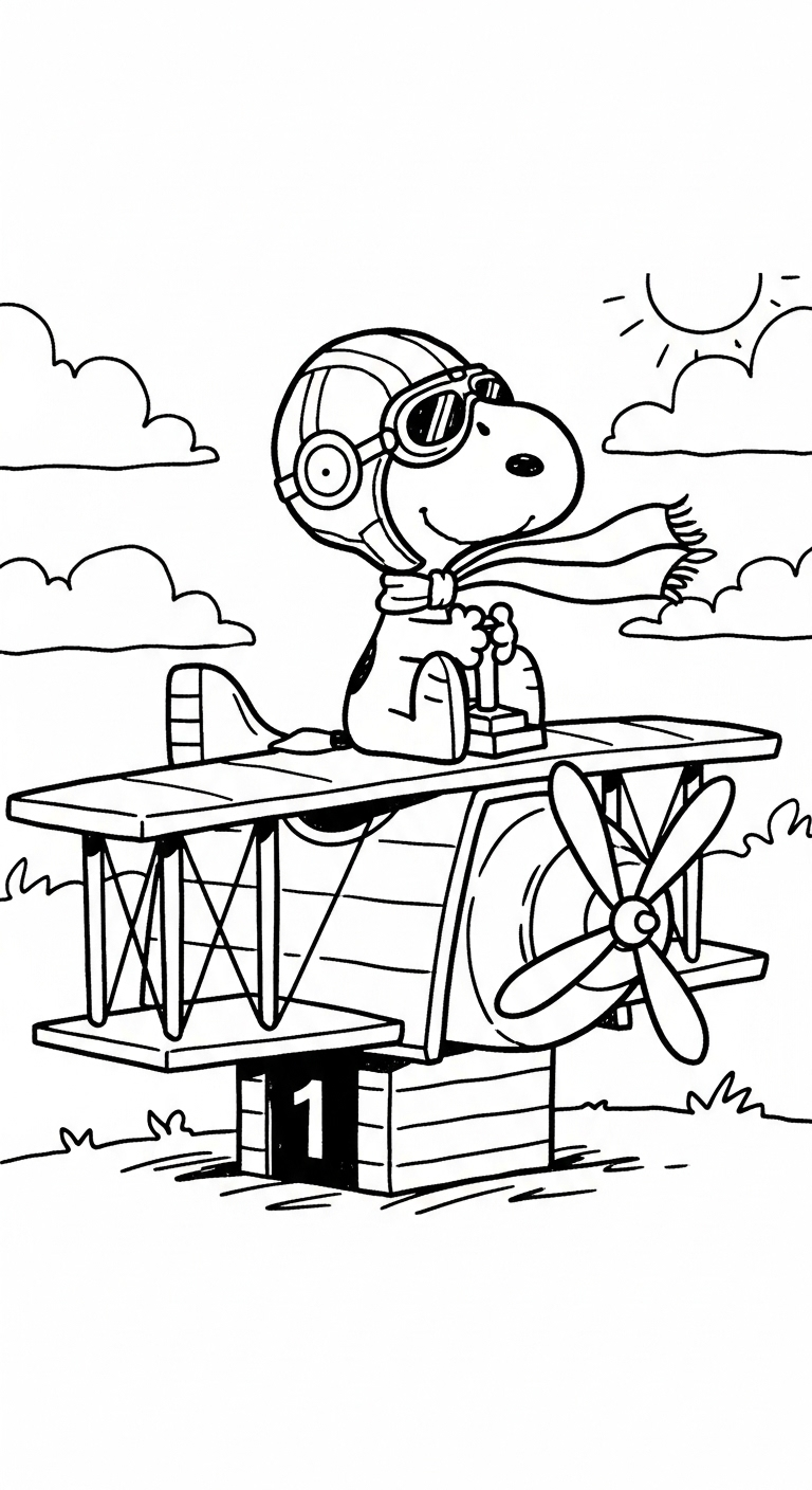 imprimer coloriage Snoopy updated