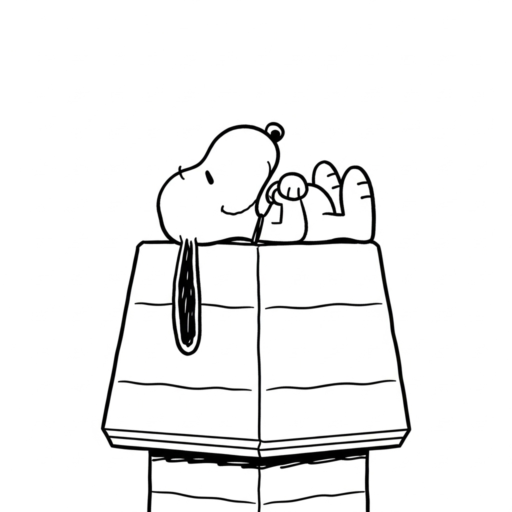 imprimer coloriage Snoopy updated 1