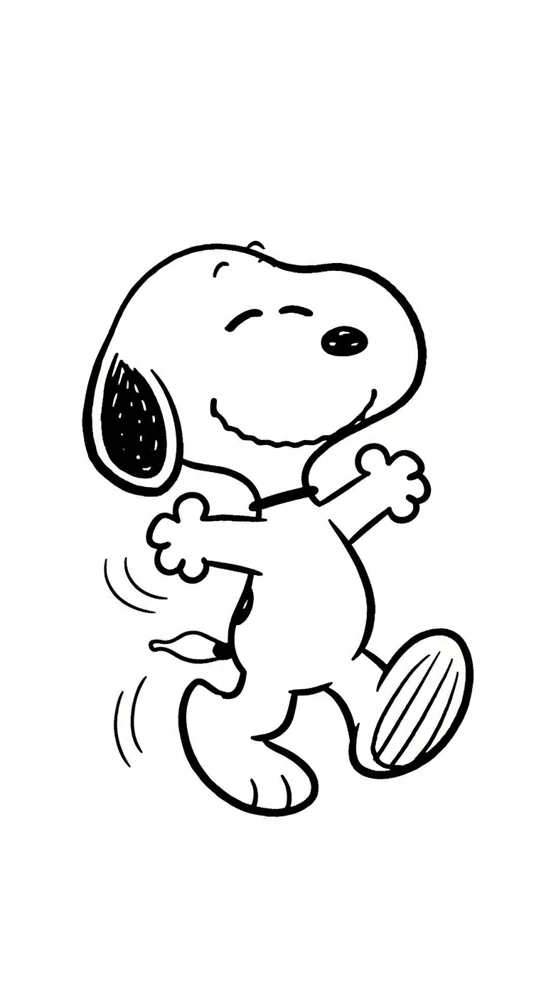 a imprimer coloriage Snoopy updated gratuit