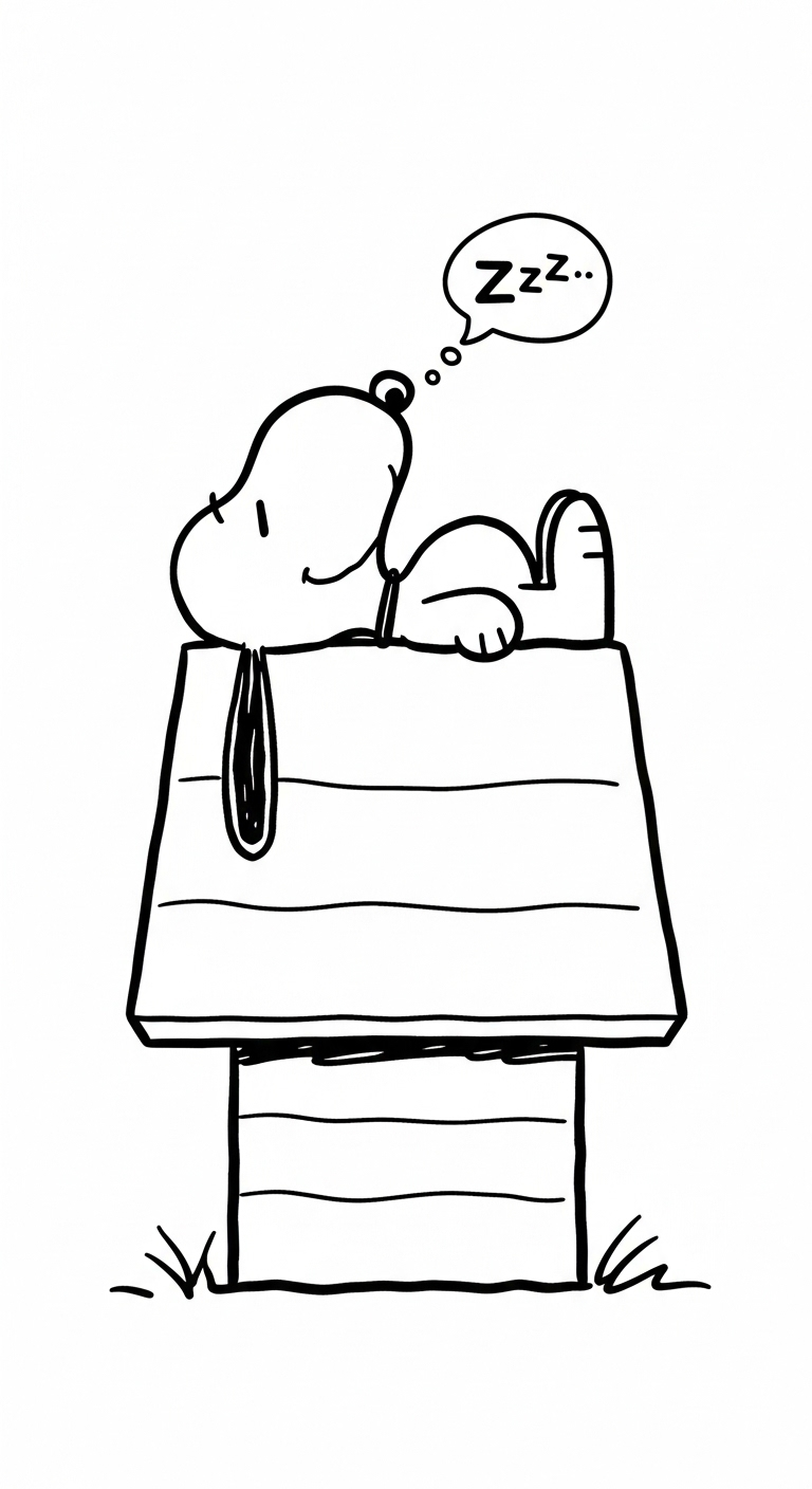 coloriage Snoopy updated pour enfant de 3 ans