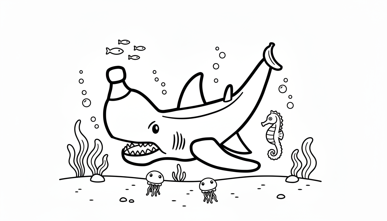 coloriage Squalanana à imprimer a4