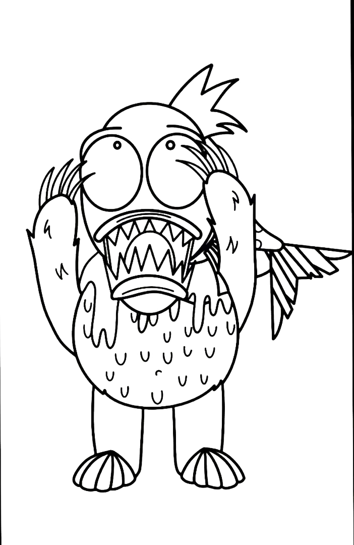 coloriage Trippi Troppi Troppa Trippa pour enfant de 3 ans