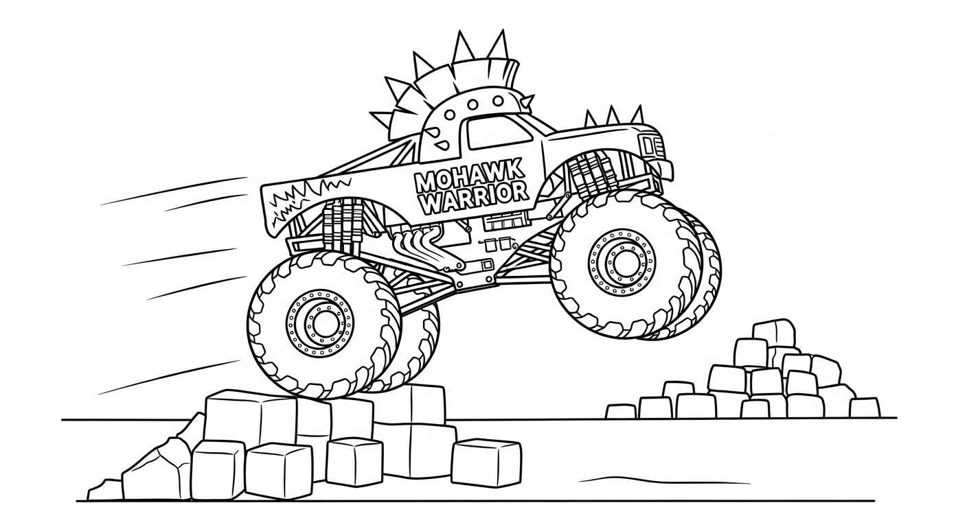 coloriage fond decran Monster Jam a dessiner en ligne