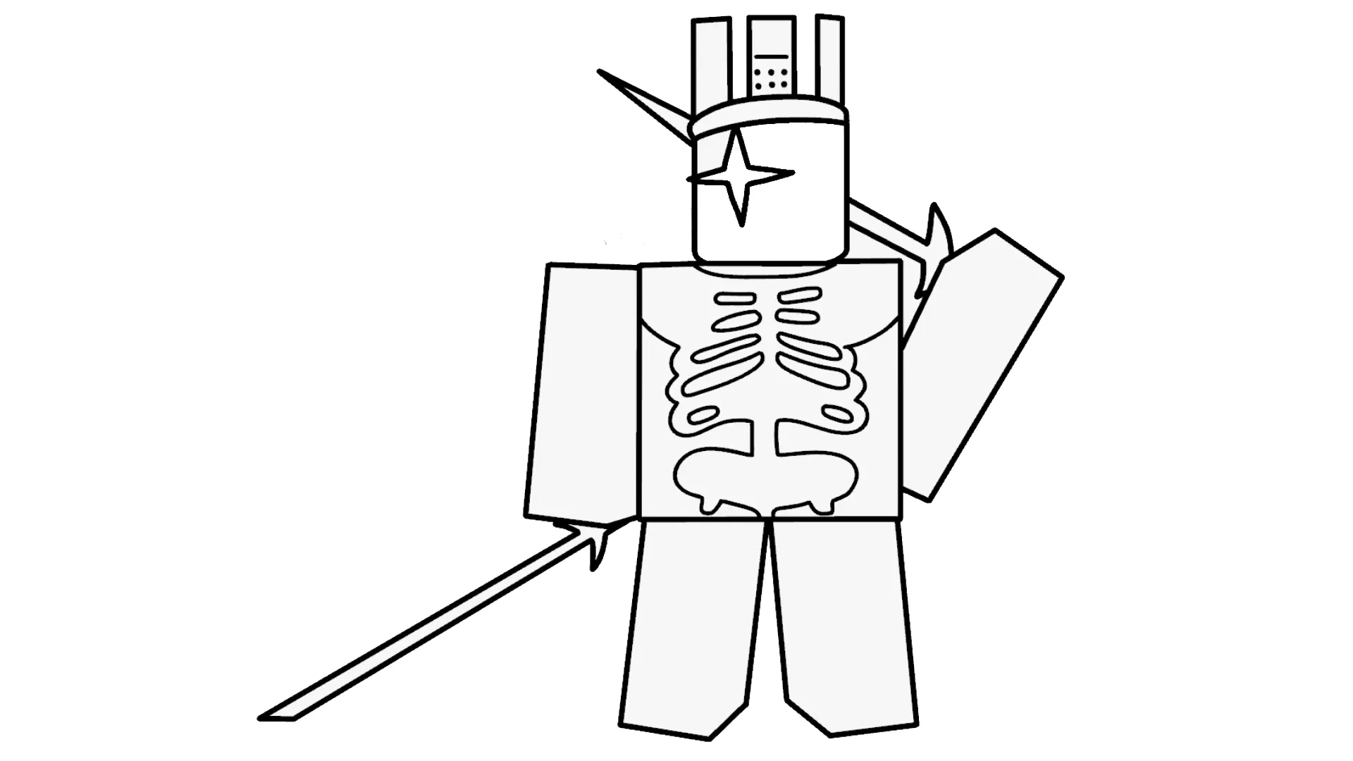 coloriage 1X1X1X1 Brainrot gratuit 1