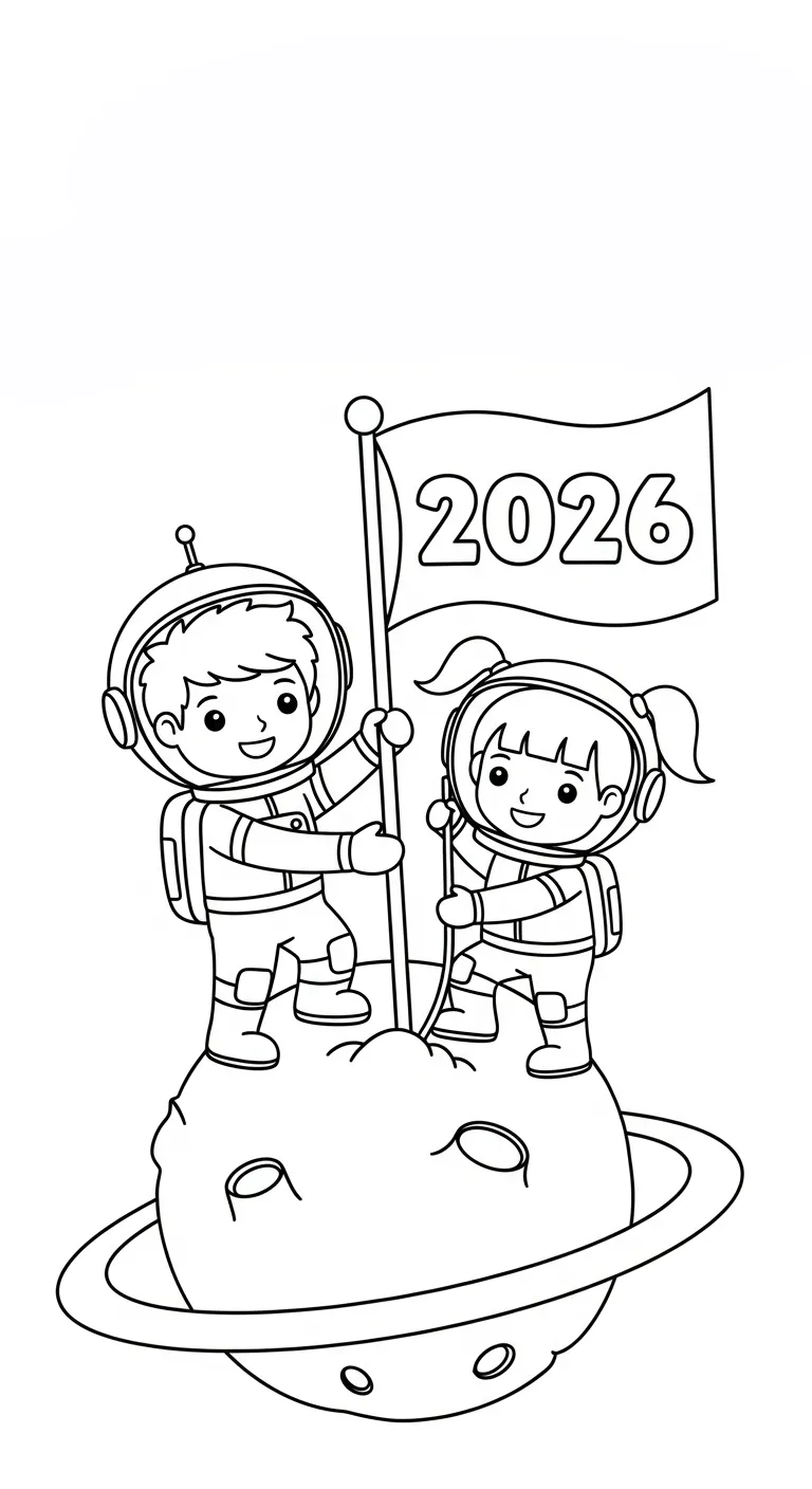 coloriage 2026 gratuit pour enfants 1