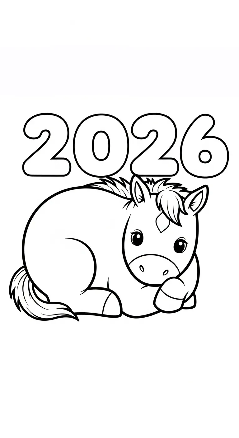 coloriage 2026 à imprimer pour enfant de 10 ans 1