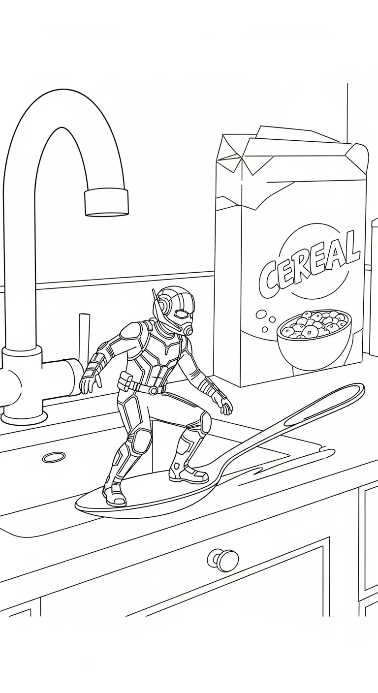 coloriage Ant Man à imprimer gratuit