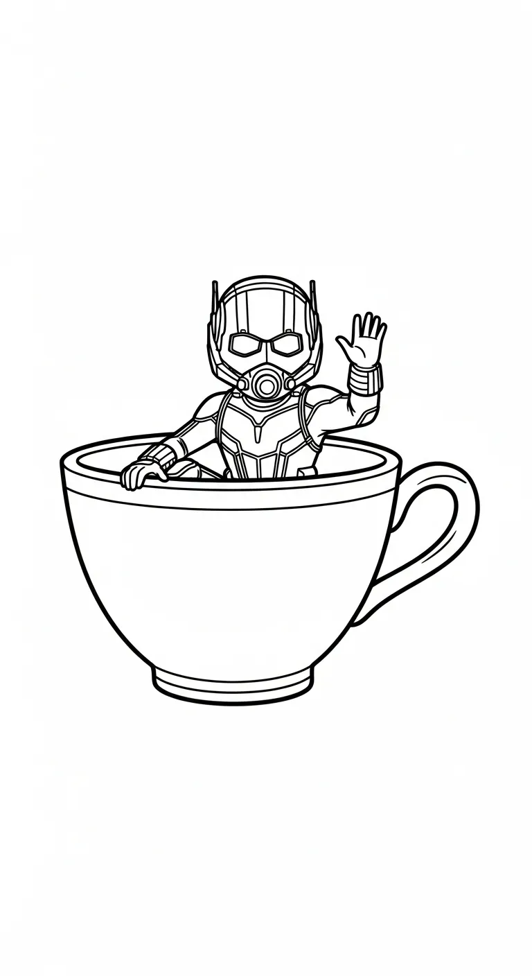 coloriage Ant Man pour enfants a imprimer gratuit