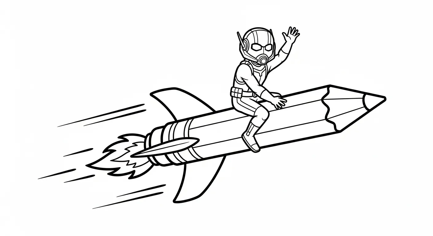 coloriage Ant Man pour enfant de 2 ans