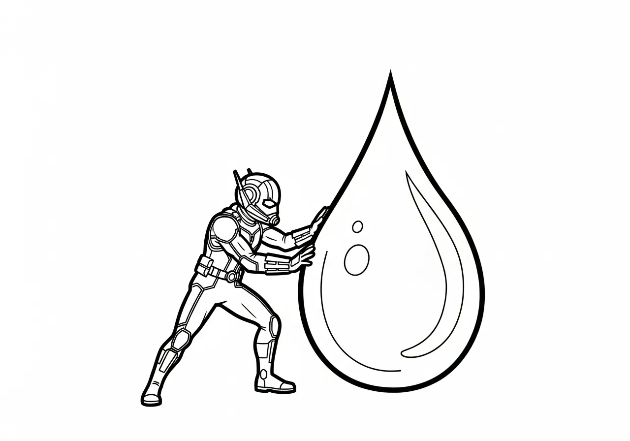 coloriage Ant Man à imprimer pour enfant de 12 ans