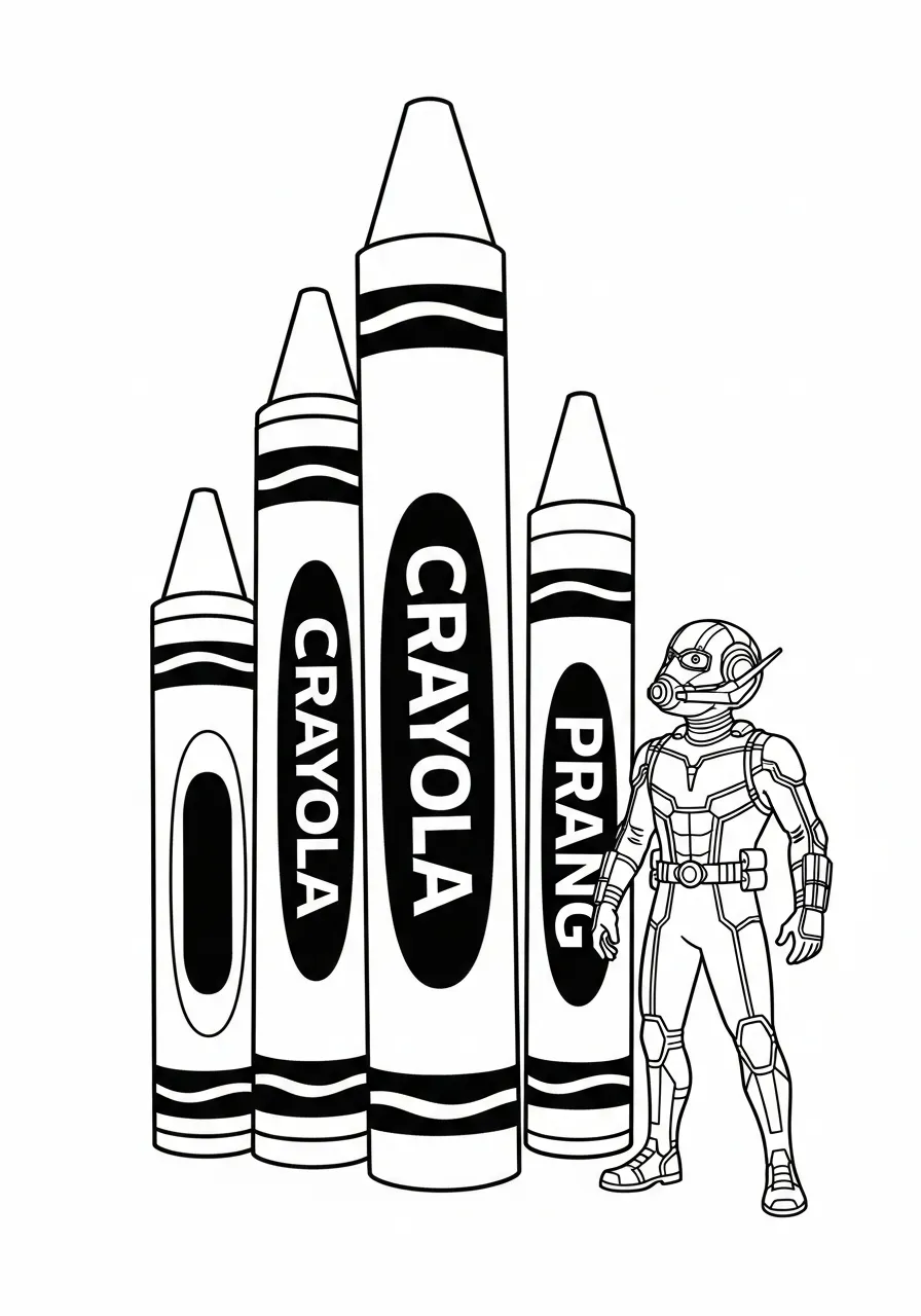 coloriage Ant Man pour enfants a imprimer