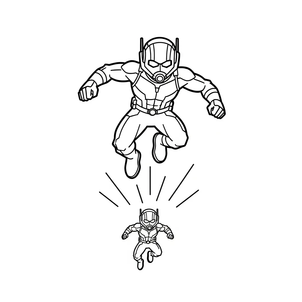 coloriage Ant Man pour enfant de 10 ans