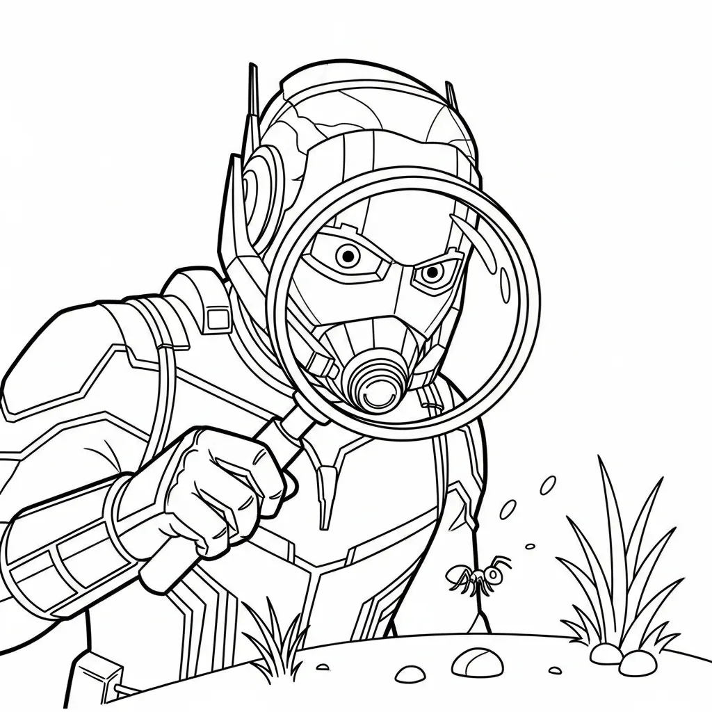 coloriage Ant Man educatif pour enfant
