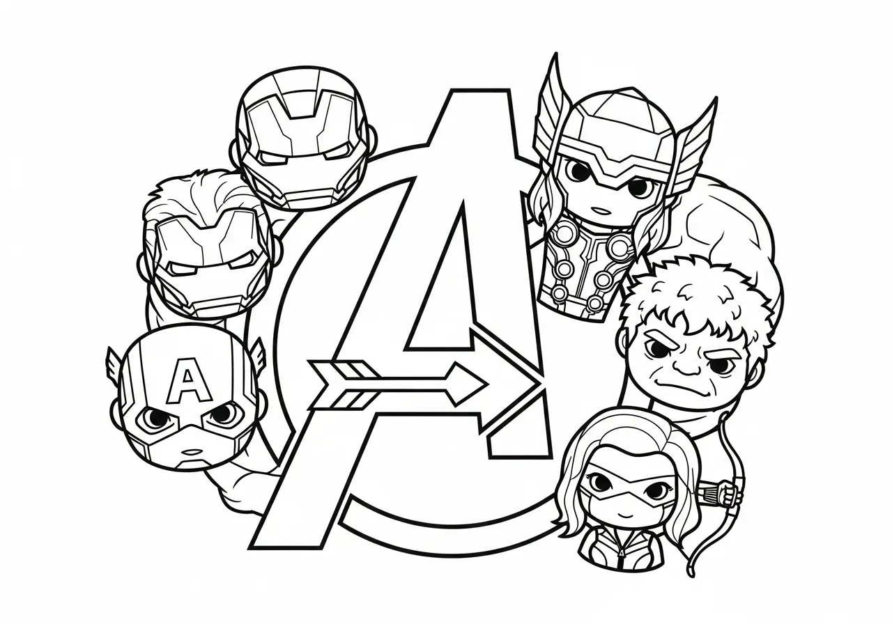 coloriage Avengers et dessin a imprimer