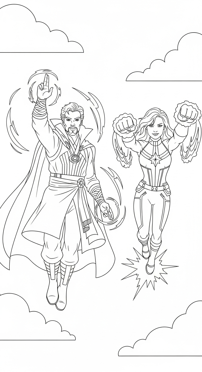 coloriage Avengers pour enfants a imprimer