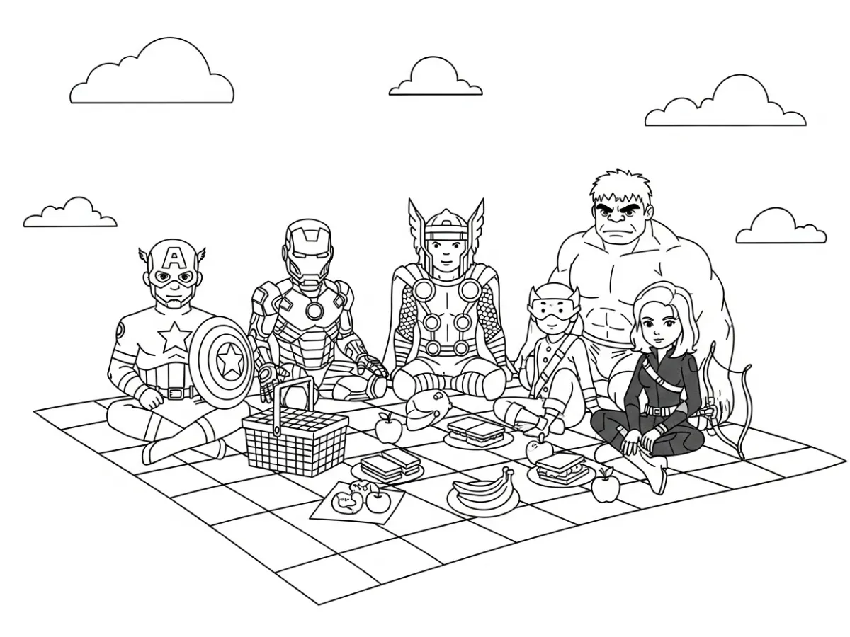 coloriage Avengers a dessiner et imprimer