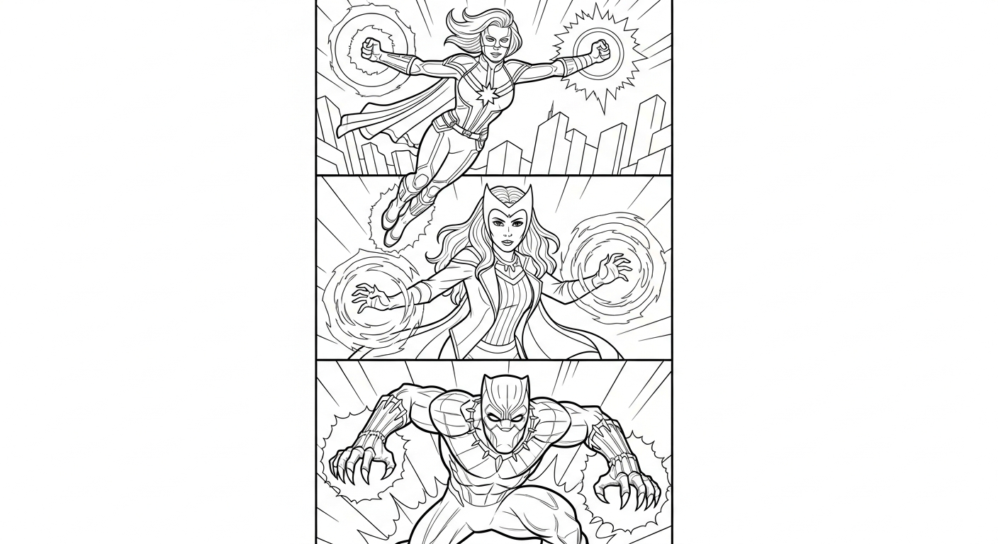 coloriage Avengers à imprimer pour enfant de 3 ans