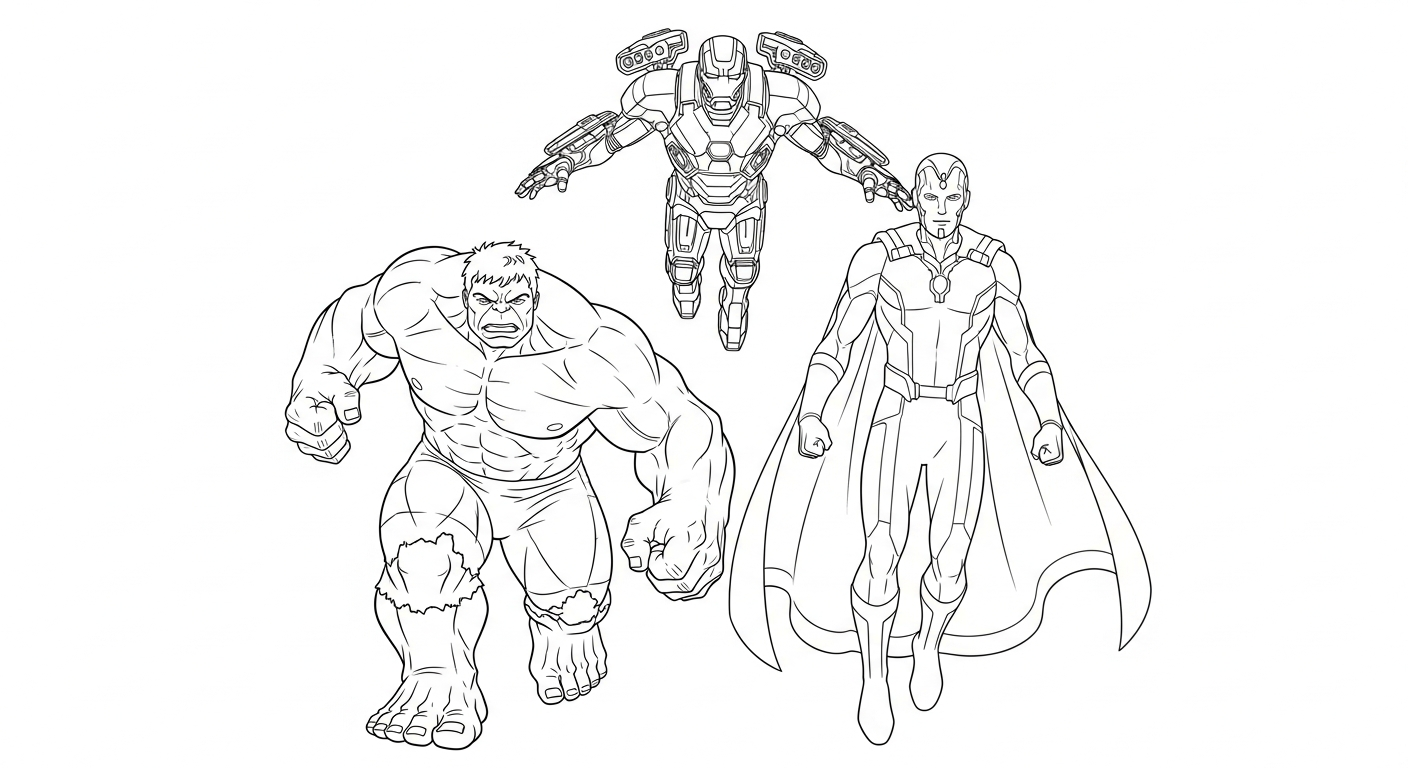coloriage Avengers a imprimer gratuitement