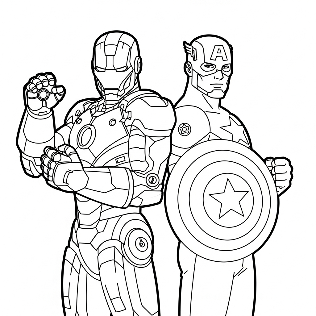 coloriage Avengers à imprimer pdf