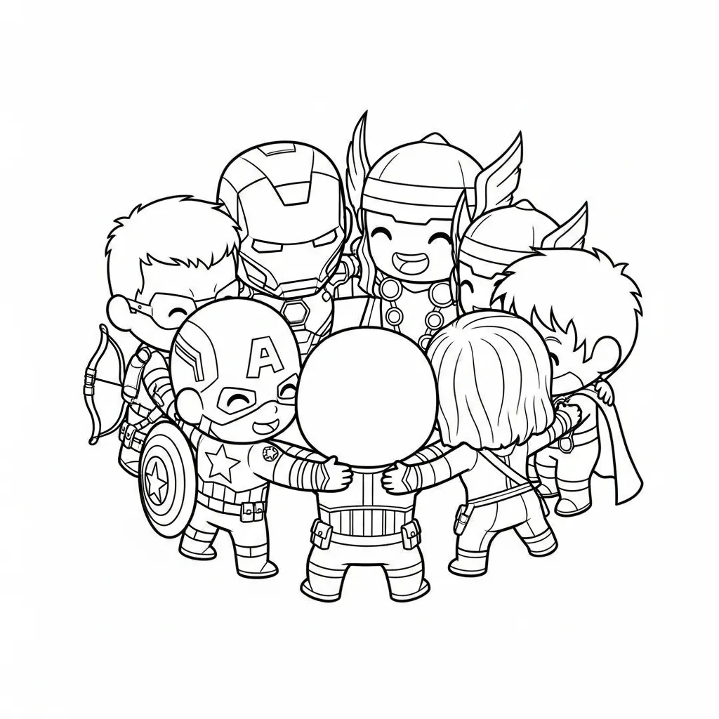 image pour coloriage Avengers enfant