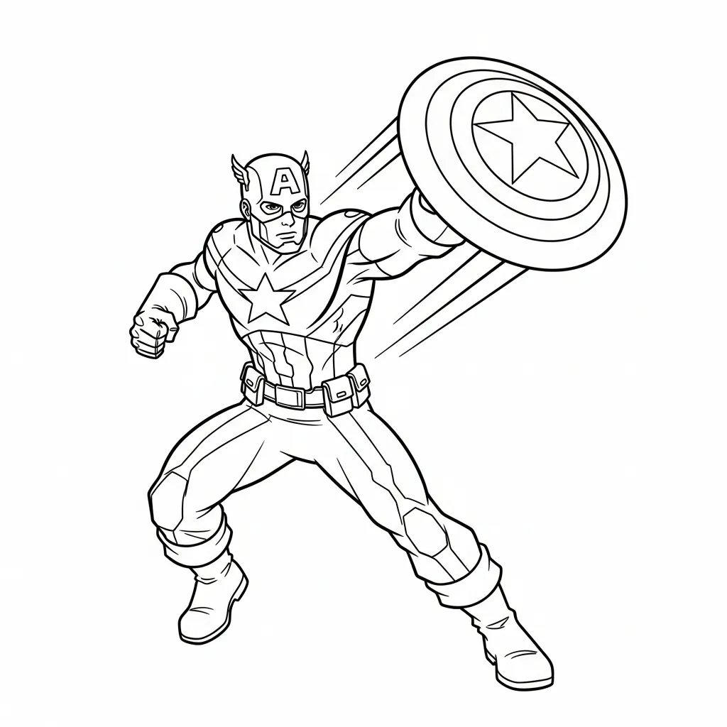 coloriage Avengers pour enfant de 6 ans