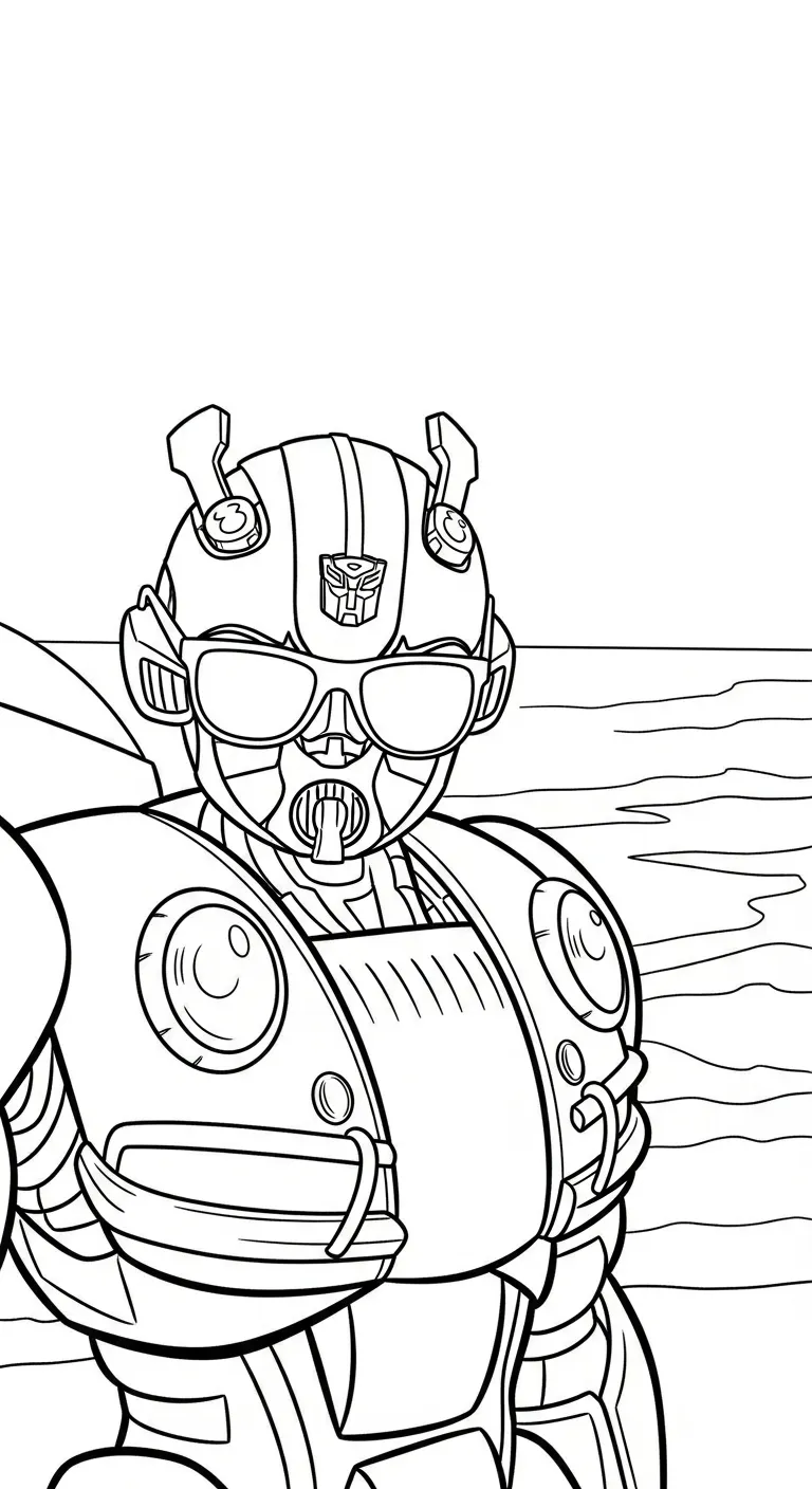 a imprimer coloriage Bumblebee gratuit