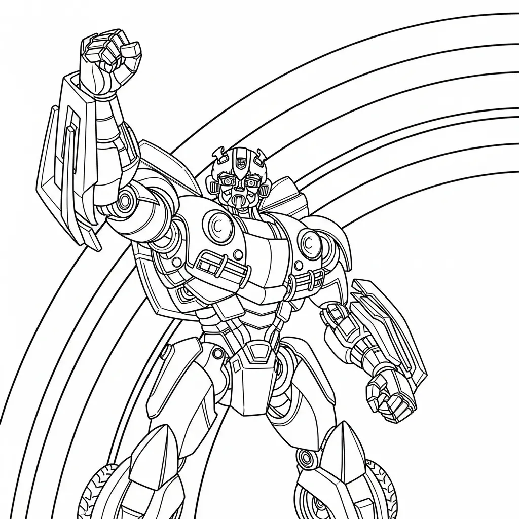 coloriage Bumblebee pour enfant de à imprimer