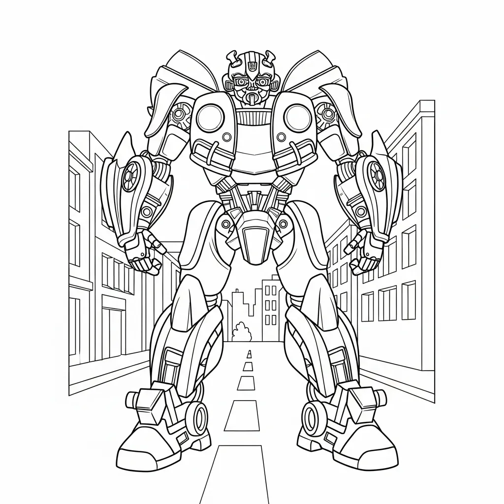 coloriage Bumblebee pour enfant de 4 ans