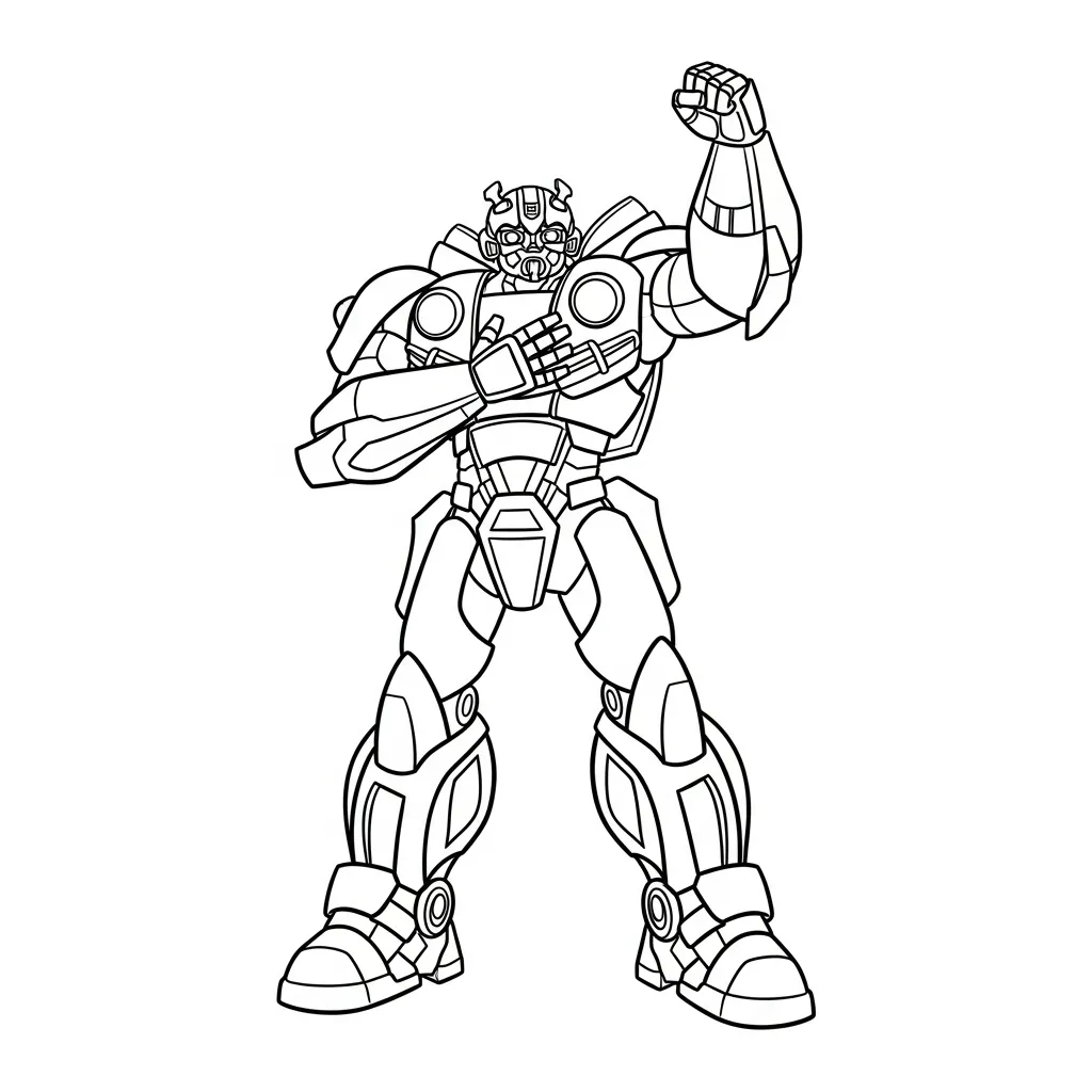 coloriage Bumblebee pour enfant de 3 ans