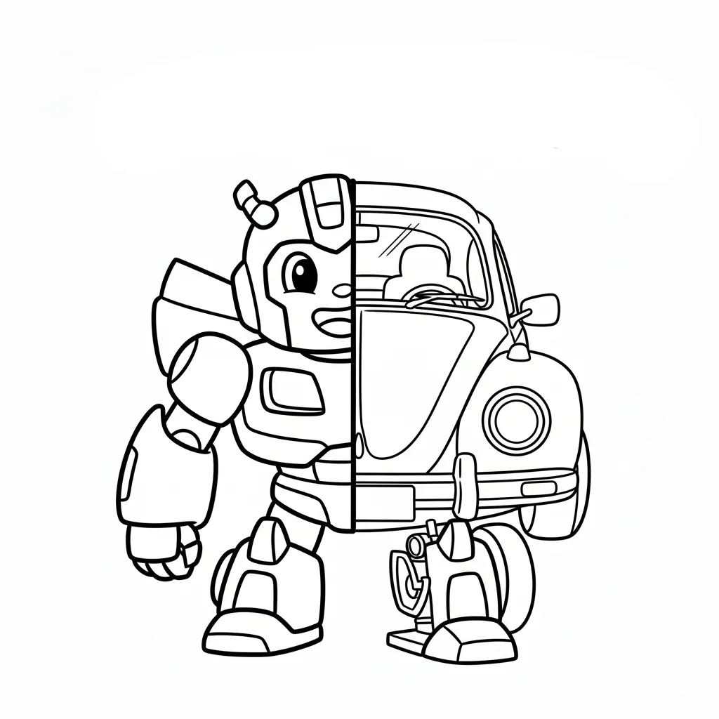 coloriage Bumblebee à imprimer pour enfant de 2 ans
