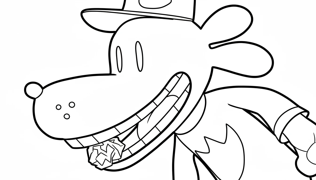 coloriage Dog Man pour enfants à imprimer