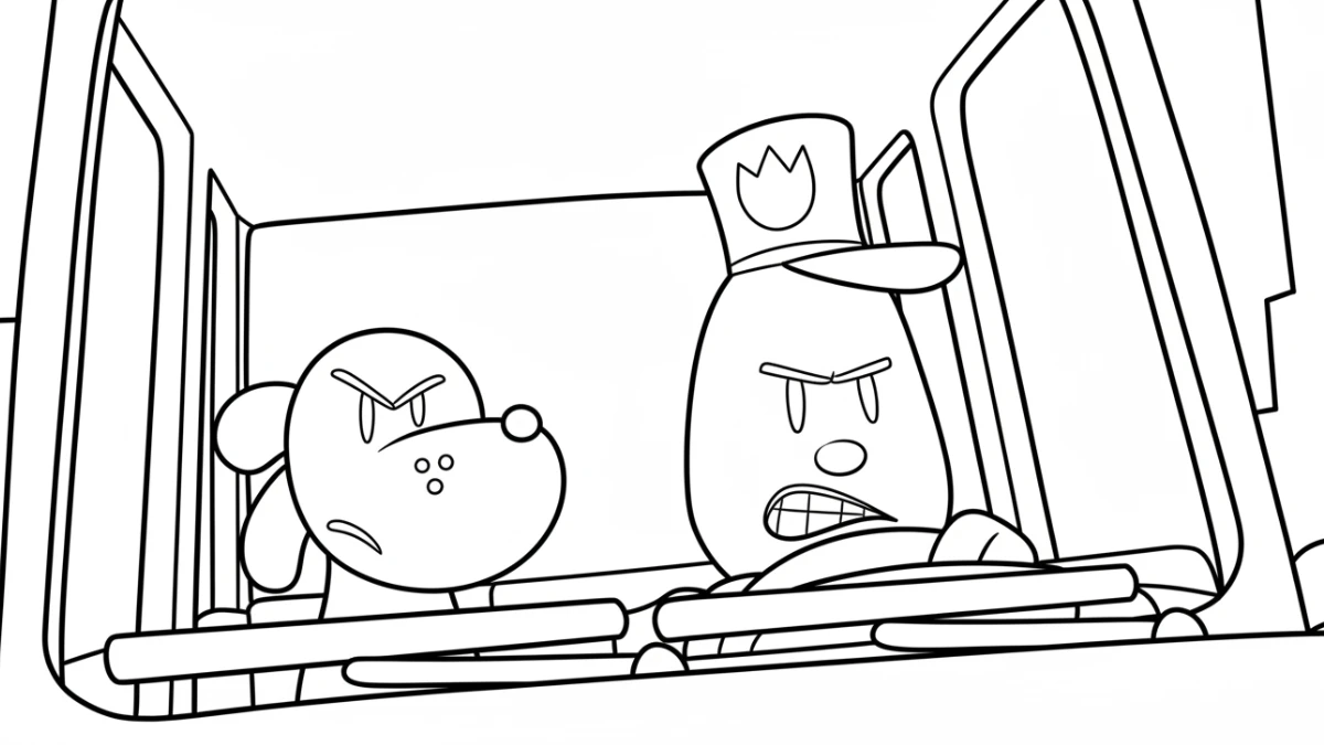 coloriage Dog Man pour enfant de 5 ans 1