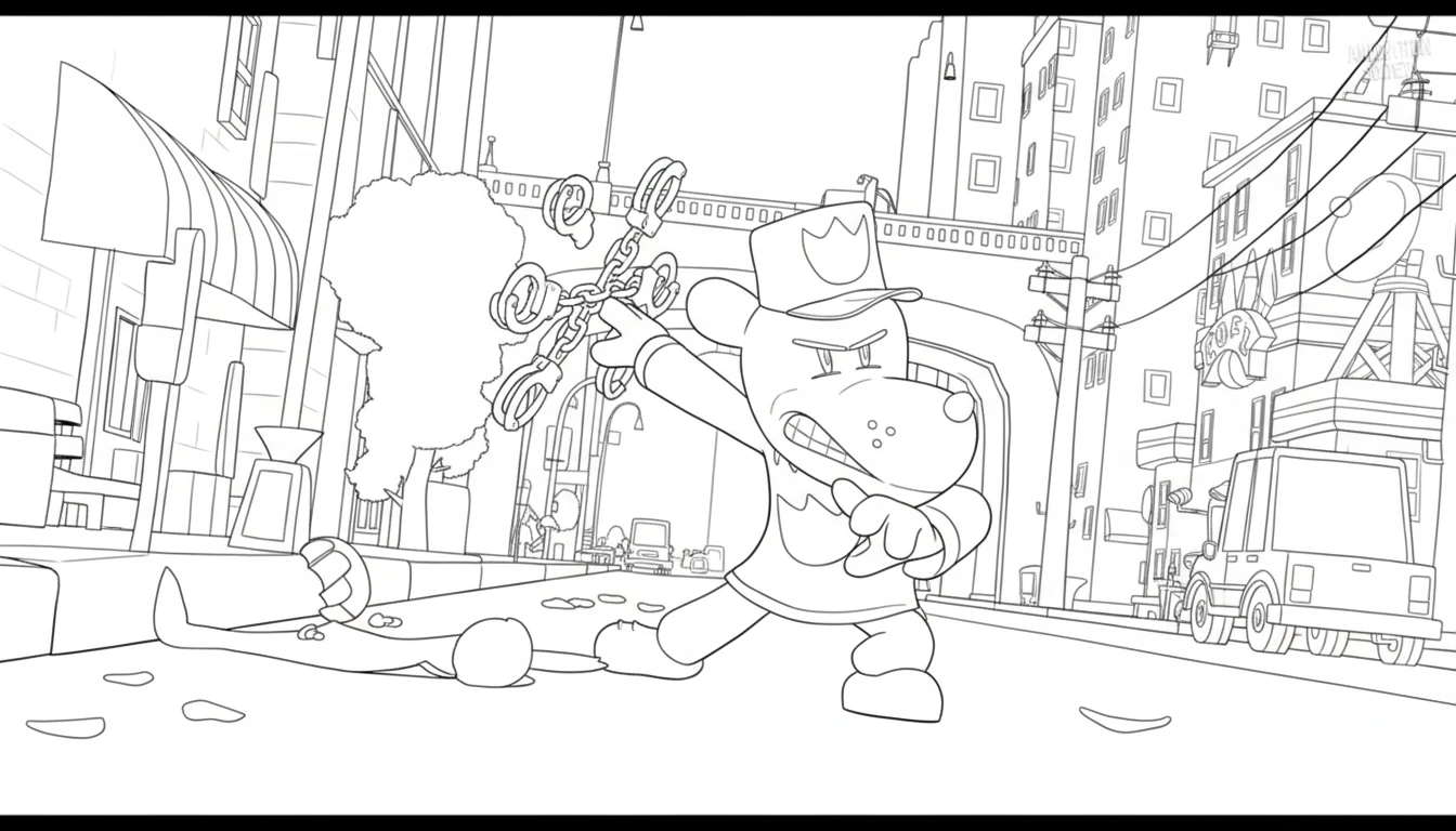 coloriage Dog Man pour enfant de à imprimer