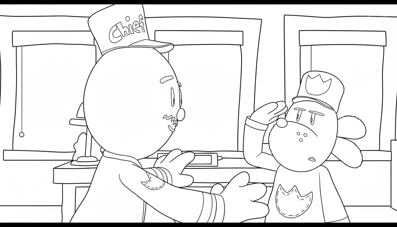 coloriage Dog Man pour enfant de 6 ans