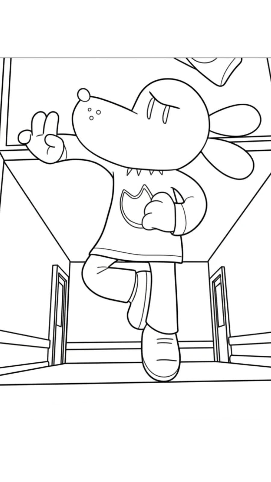 coloriage Dog Man pour enfant de à imprimer 1