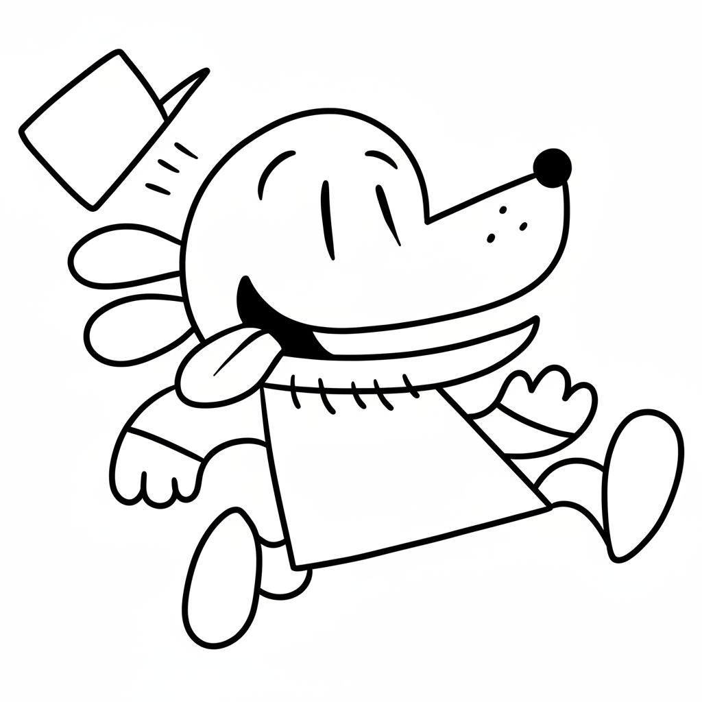 coloriage Dog Man pour enfant de 5 ans