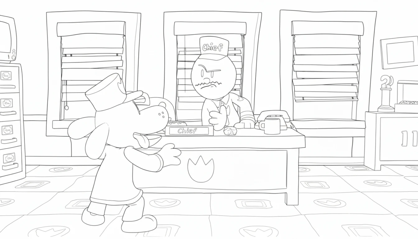 image de coloriage Dog Man pour enfant