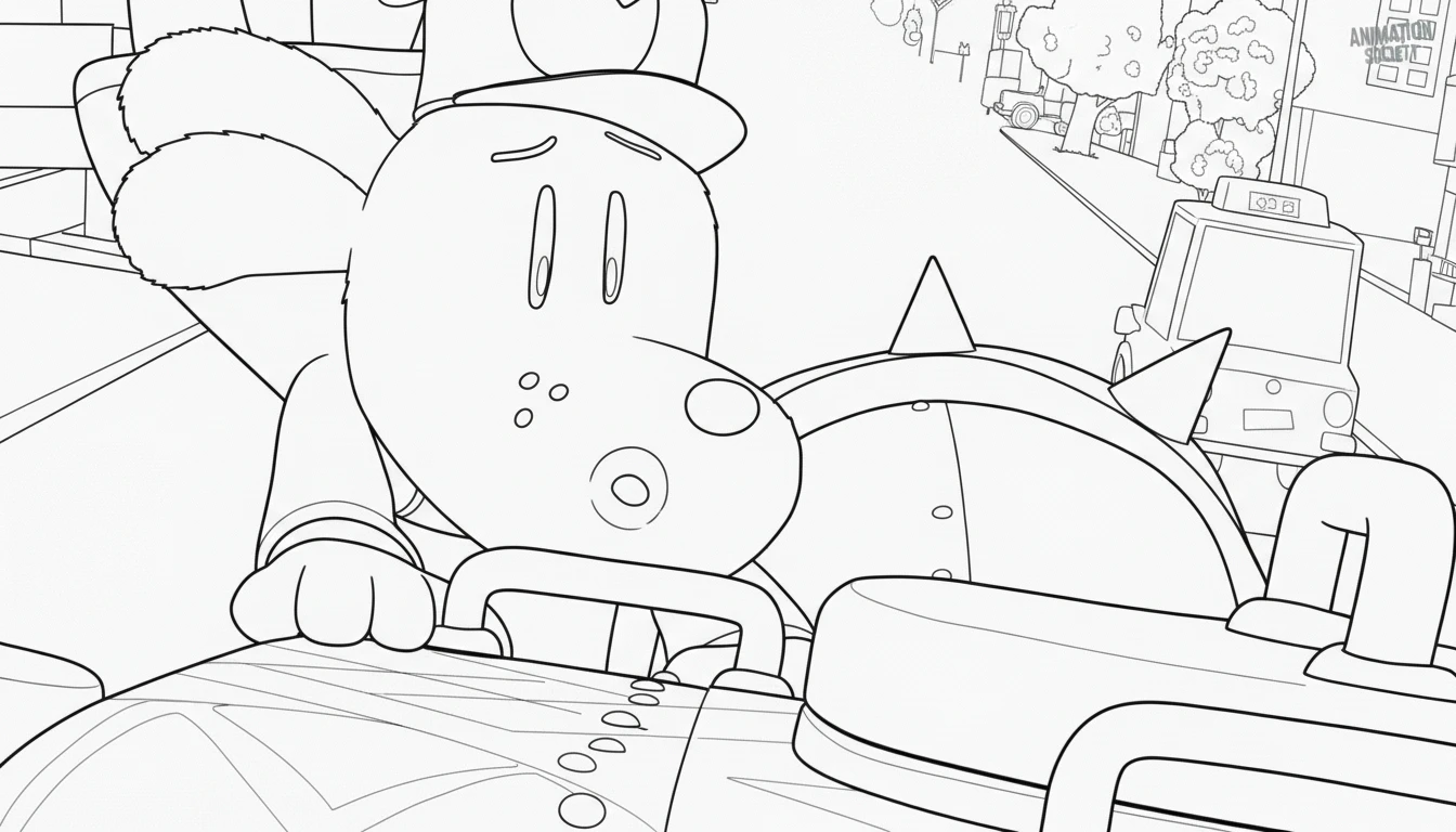 coloriage Dog Man à imprimer pour enfant de 6 ans 1