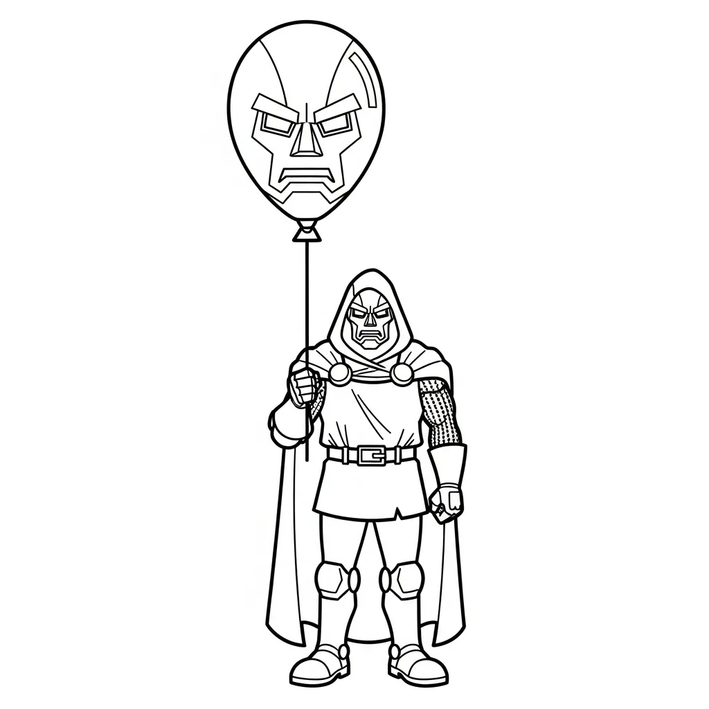 coloriage Dr Doom a colorier en ligne