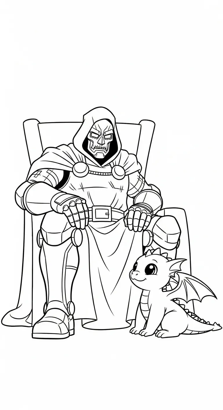 coloriage Dr Doom pour enfant de 10 ans