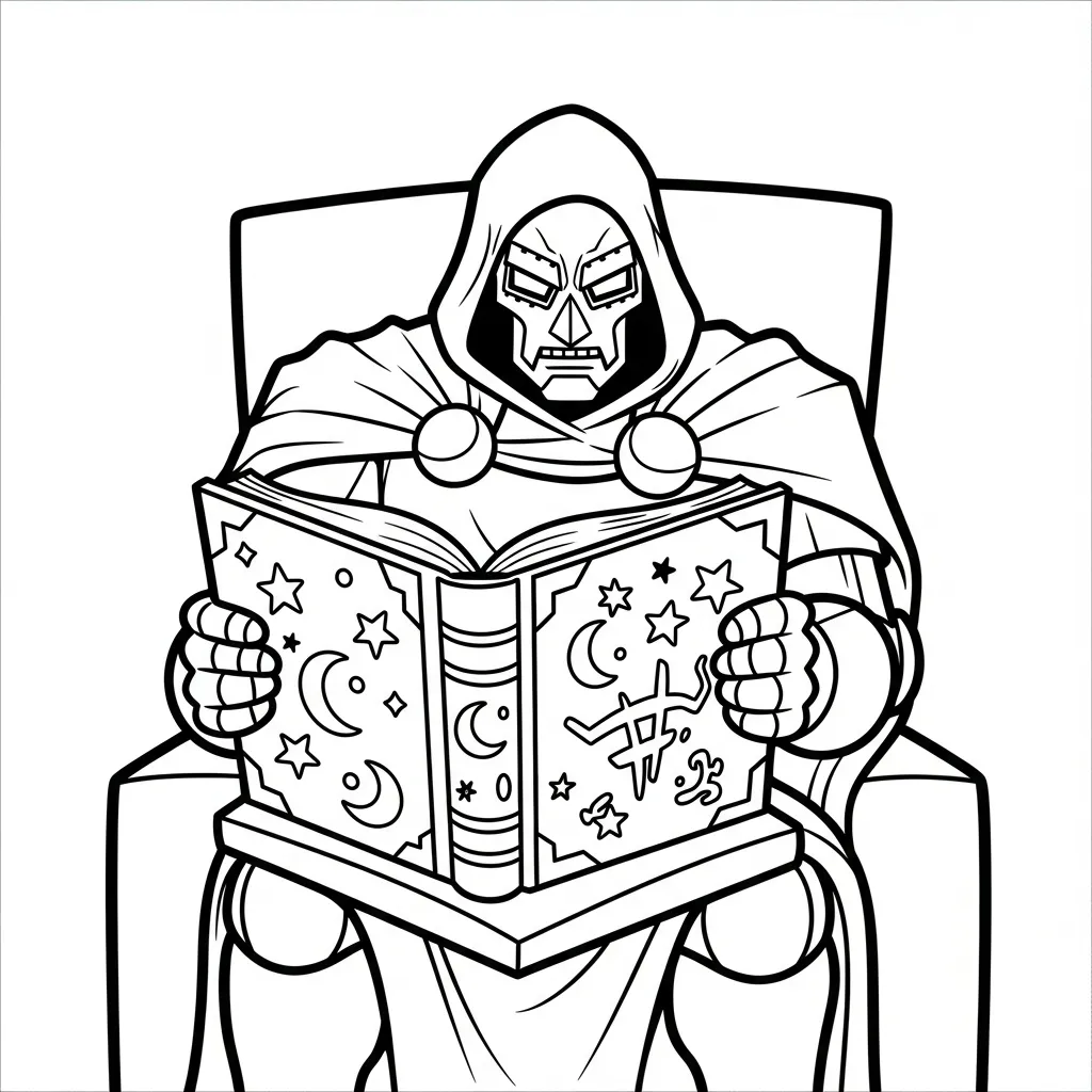 imprimer coloriage Dr Doom pour enfant 1