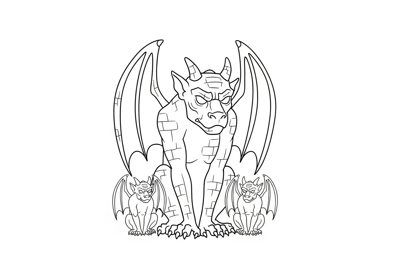 coloriage Gargouille pour enfants