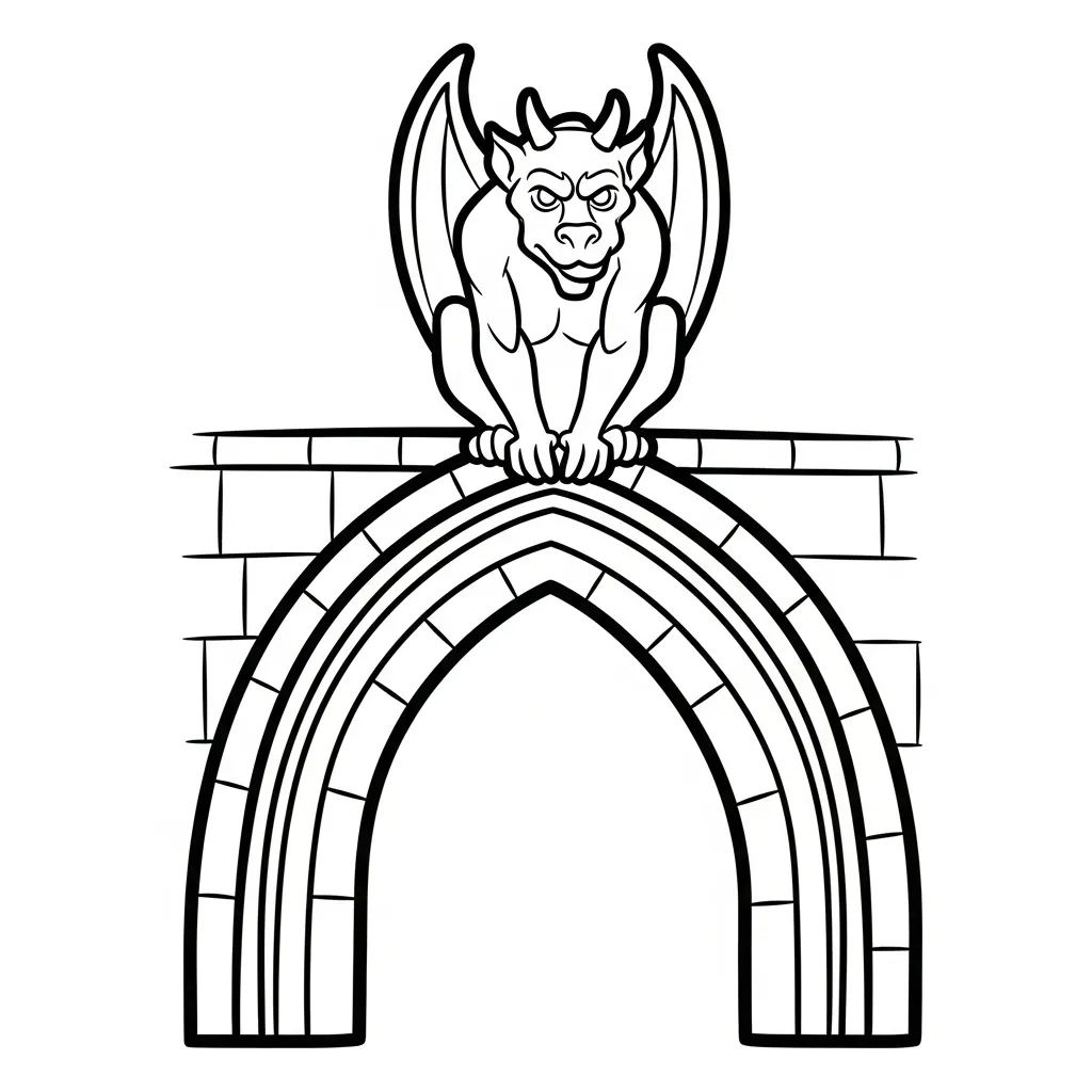 coloriage Gargouille de pour enfants