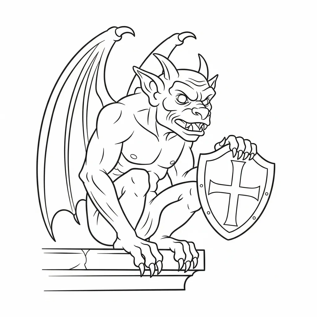 coloriage Gargouille pour enfants 1